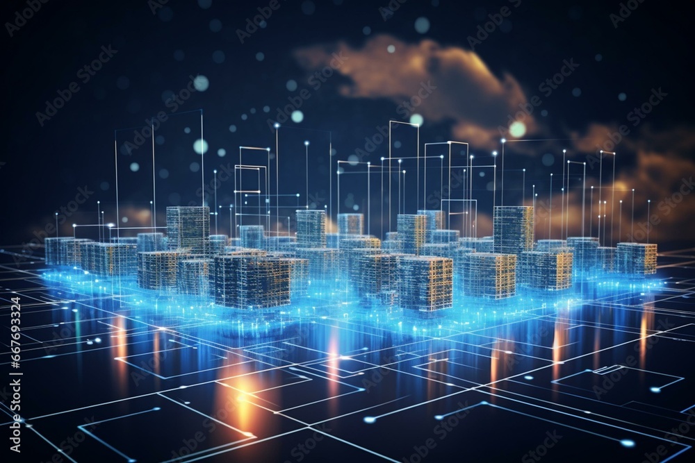 Solution with cloud computing, digital cloud computing and network ...