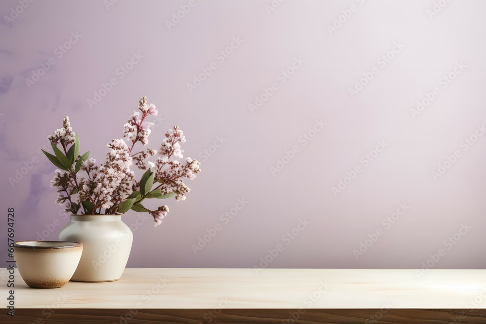 empty counter table top with vase of flowers empty counter table top with vase of flowers