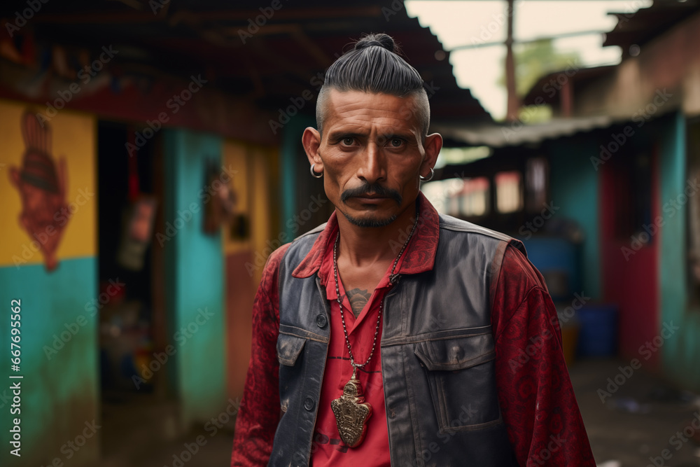 Central American Street Portrait: Resilience Amidst Povert