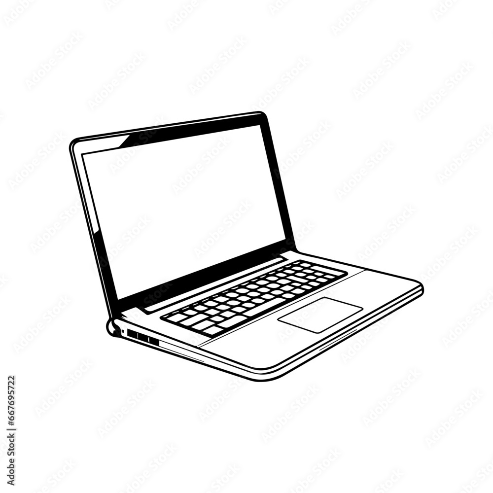 Laptop flat vector icon illustration, digital technology concept flat design Laptop flat vector icon illustration, digital technology concept flat design