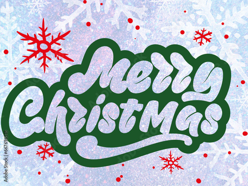 Hand-Drawn Merry Christmas Lettering Vector Design
