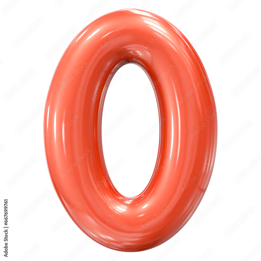 Balloon Font O 3D Render Balloon Font O 3D Render