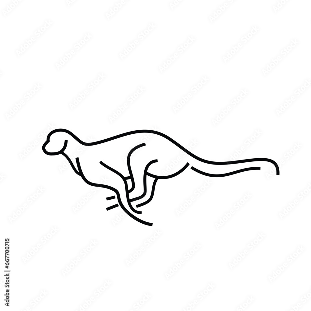 Cheetah Outline Logo