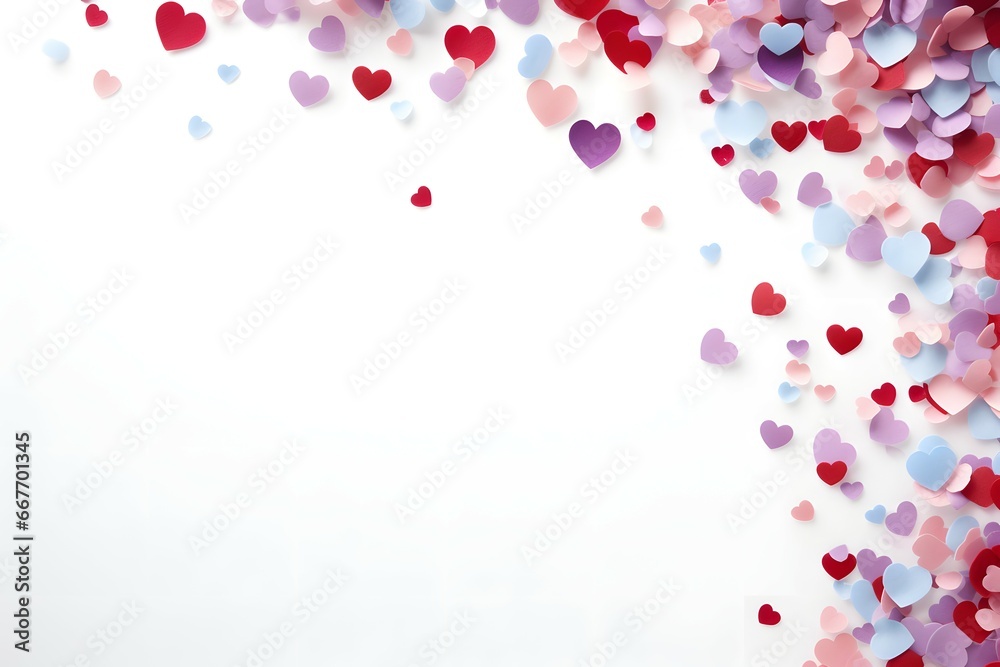 valentine background with heart shaped confetti valentine background with heart shaped confetti