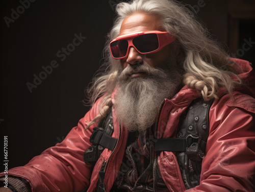 A Christmas concept featuring Radical Santa Claus.