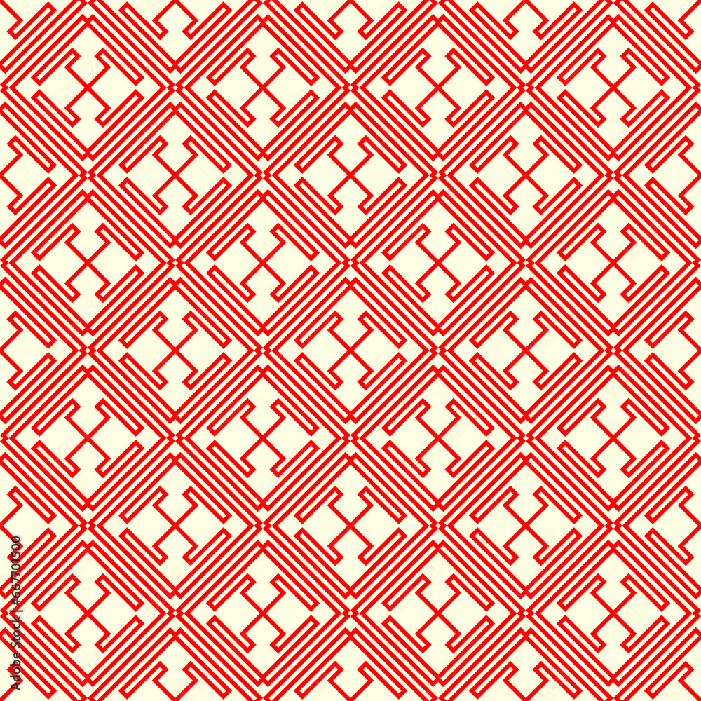 Square waves. Zigzag lines. Jagged stripes. Seamless surface pattern design with wavy linear ornament. Repeated diagonal curves wallpaper. Digital paper for page fills, web designing, textile print. Square waves. Zigzag lines. Jagged stripes. Seamless surface pattern design with wavy linear ornament. Repeated diagonal curves wallpaper. Digital paper for page fills, web designing, textile print.