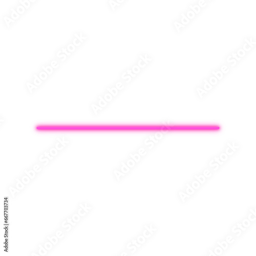 Glowing neon stick. transparent pink sparkling light line element. Glowing Neon Lights Line 