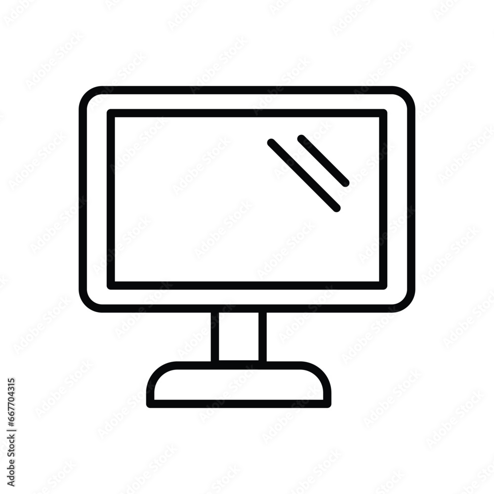 Tv icon isolate white background vector stock illustration Tv icon isolate white background vector stock illustration