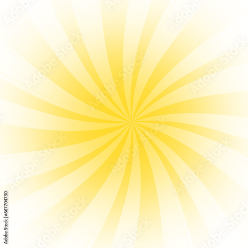 Sunburst retro sun rays yellow transparent background