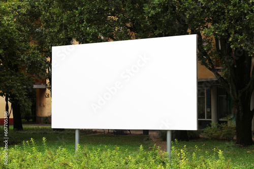 Outdoor Huge Billboard Signage Mockup in Urban Setting - Empty Billboard for Customization