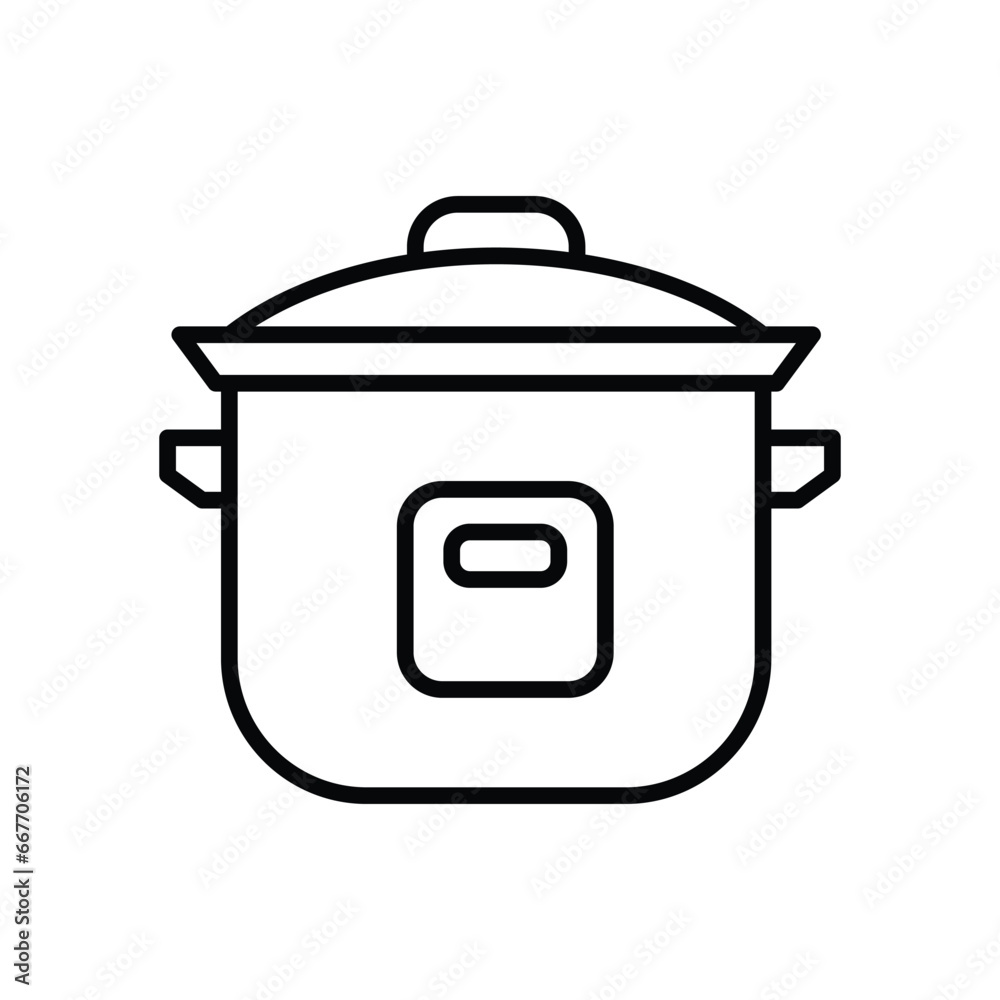 Crock pot icon isolate white background vector stock illustration Crock pot icon isolate white background vector stock illustration