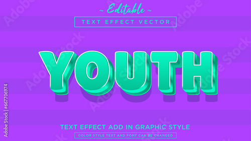 Modern and unique color combination text effect style 