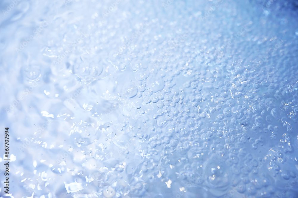 Obraz premium Blue water texture. Bubbles and bubbling water.