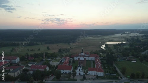 Monastery of the Annuciation of the Mother of God in Suprasl at sunrise in Podlasie. photo