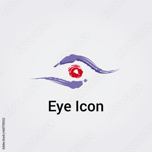 Icones Oeil Yeux Beauté Modèle pour Design Logos - Emblème Symbole Cercle Paupière Cils et Sourcil Illustration Vecteur