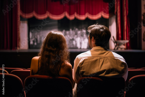 Enchanted Couple Lost in Local Theater Performance