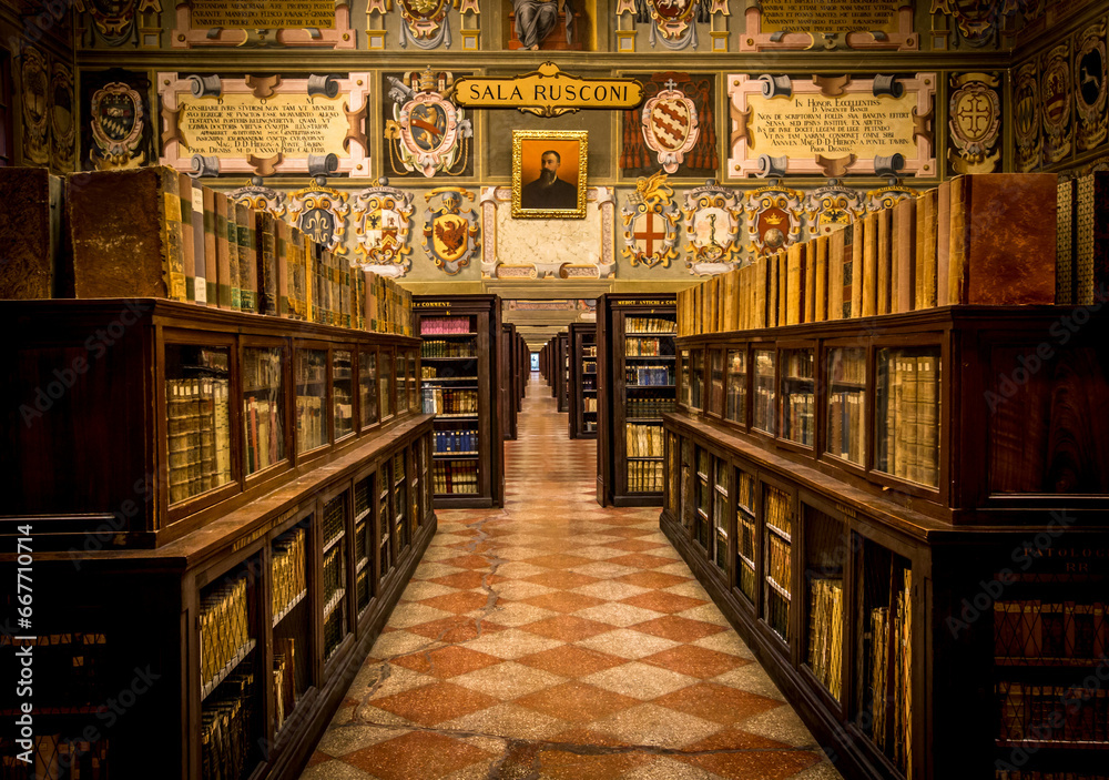 Biblioteca comunale dell'Archiginnasio, Bologna. Italy