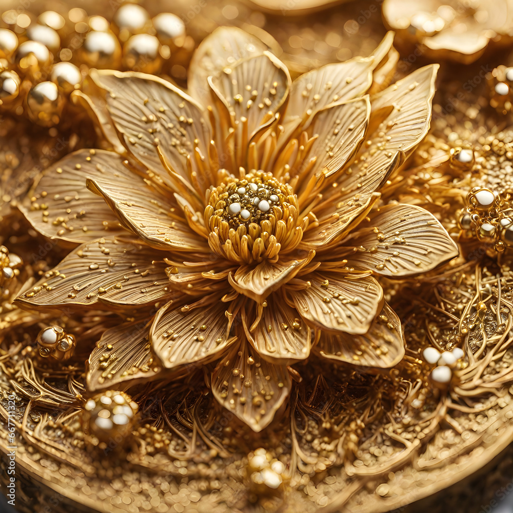 Fototapeta premium Golden flower #1