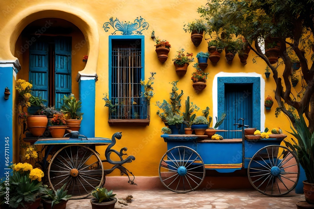 bicycle in front of a house