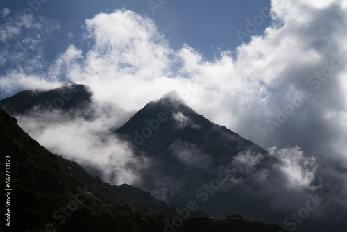 Misty Himalayan Mountian, Lang-Tang, Nepal