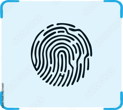 Finger Print Scan Color Vector 

