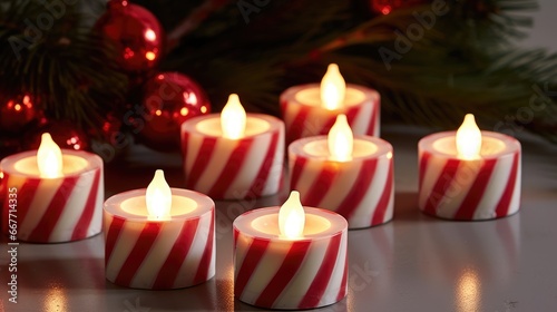 christmas candles and red candles