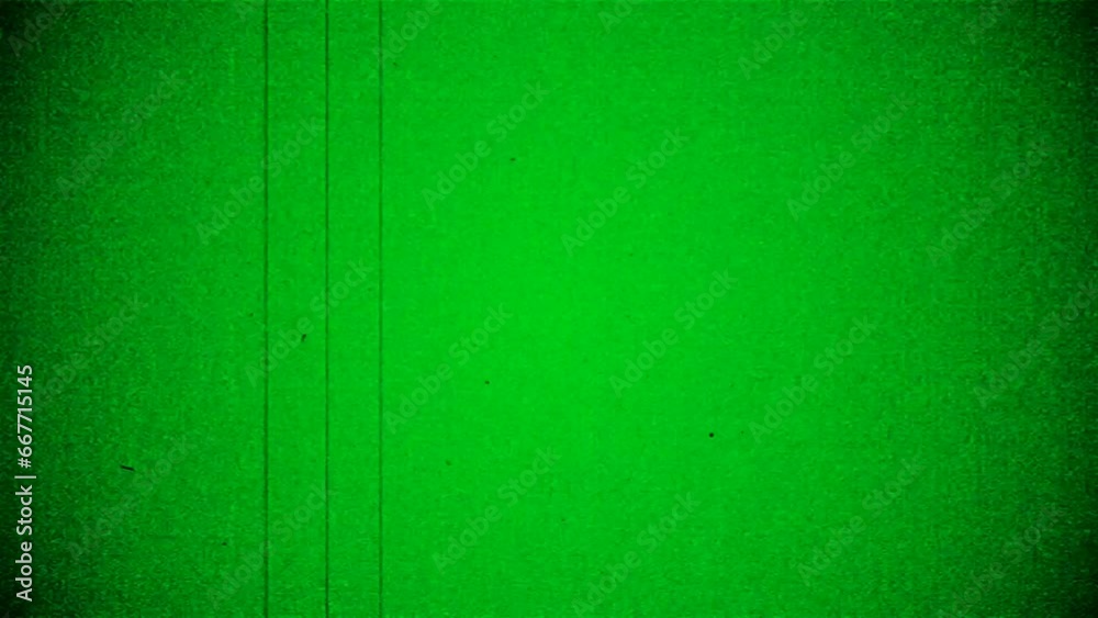 Noise, dust and scratches film stripes overlays, on green screen, chroma key, video effect .