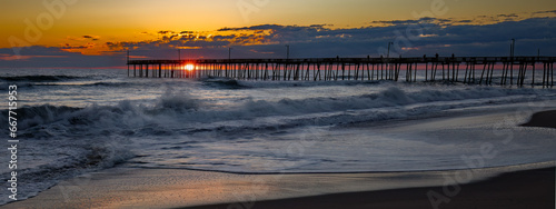 Oceon - Nags Head Pier Sunrise, Outerbanks, North Carolina