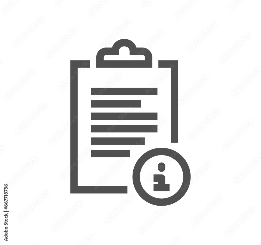 Clipboard related icon outline and linear vector.