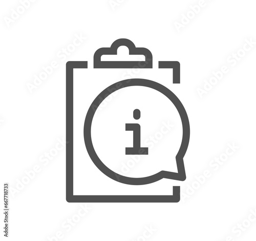 Clipboard related icon outline and linear vector.