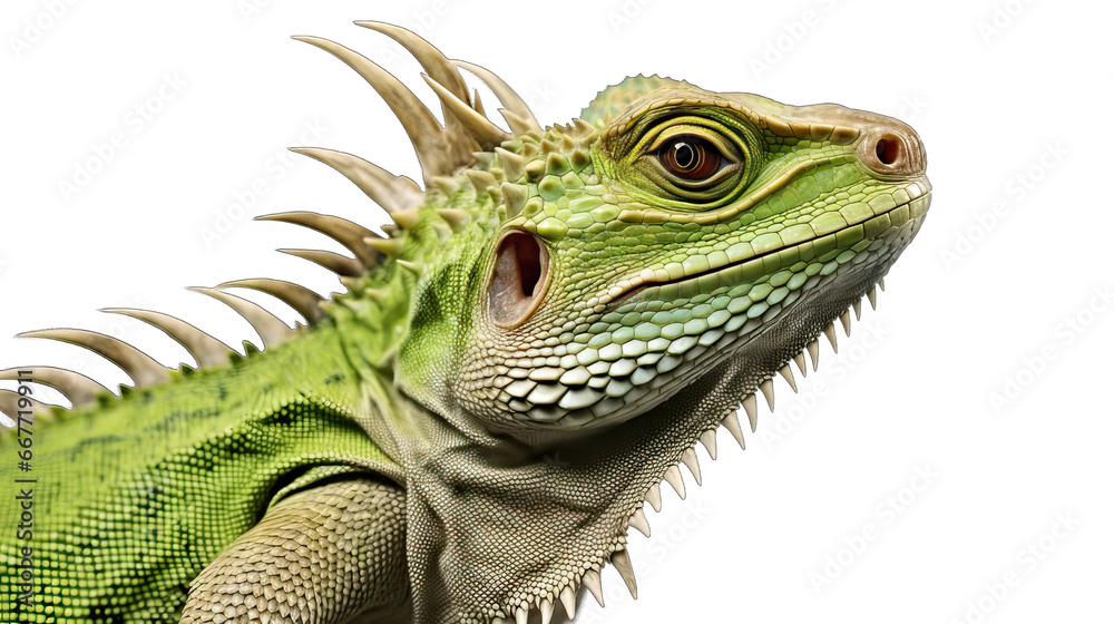 Fototapeta premium Basilisk isolated on a transparent background.