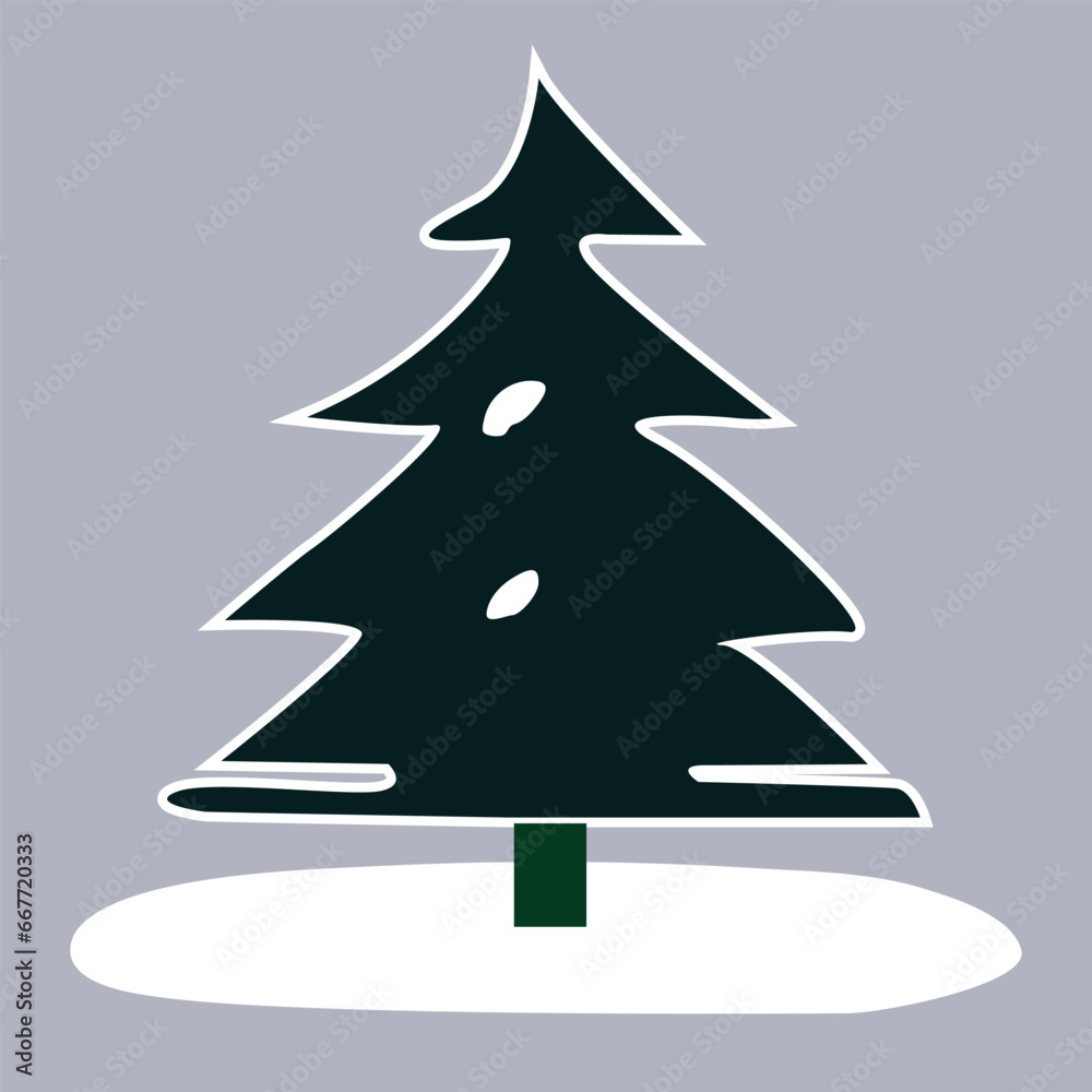 Vector illustration of a decorated Christmas tree Vector illustration of a decorated Christmas tree