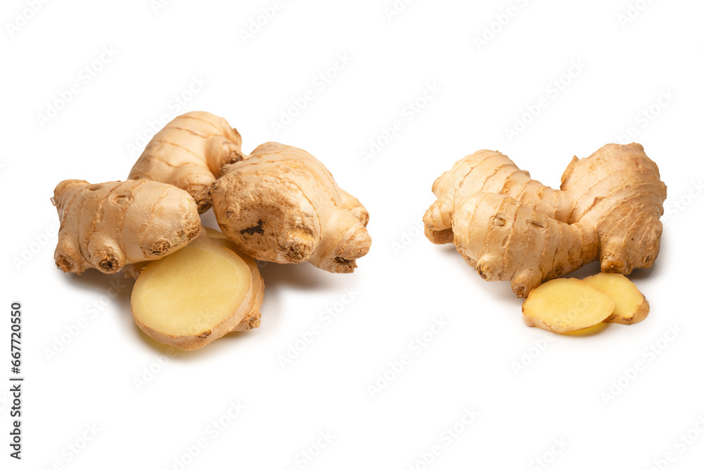Ginger root isolated on white background. Ginger root isolated on white background.