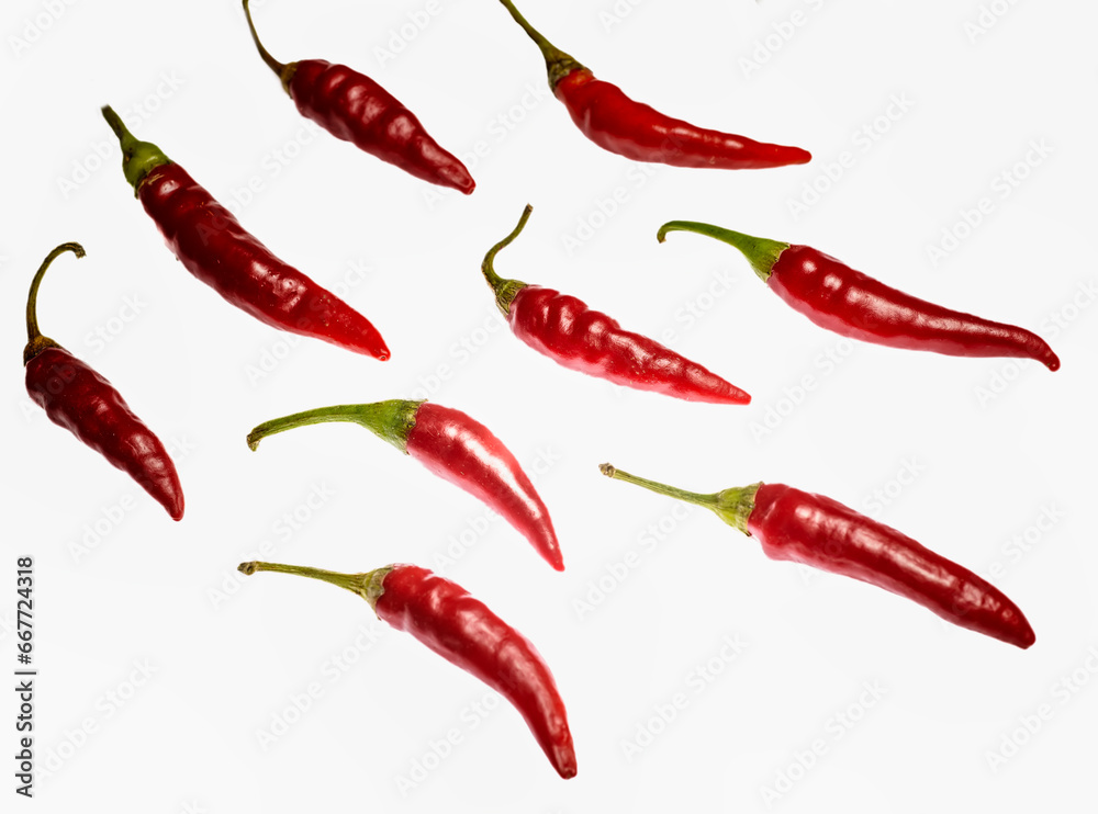Fresh chili pepper on white background Fresh chili pepper on white background