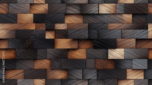 Fototapeta Naklejka Na Ścianę i Meble -  Wood seamless wall geometry decoration background