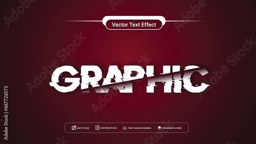 Cut text effect design | editable text effect