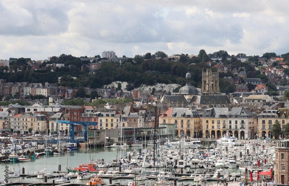 view of the city of Dieppe, France 