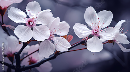 Purple flowers background wallpaper poster PPT