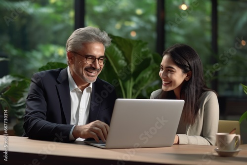 A Couple Engaged in Working Together on a Laptop