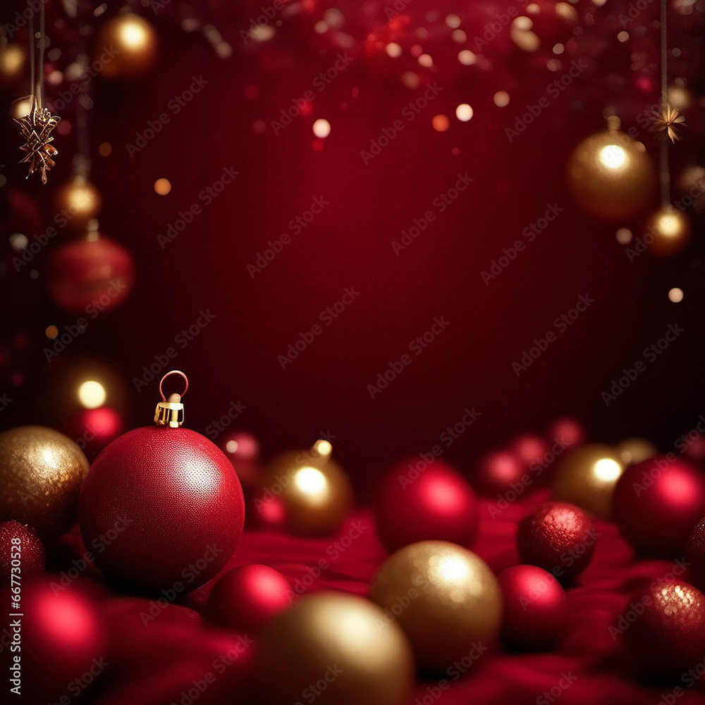 Colorful abstract background with christmas lights and white frame. Christmas background with Ribbon boll and ornaments Colorful abstract background with christmas lights and white frame. Christmas background with Ribbon boll and ornaments