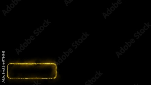 Yellow Animated neon light lower third