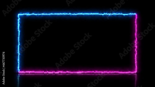 Colorful animated neon light background