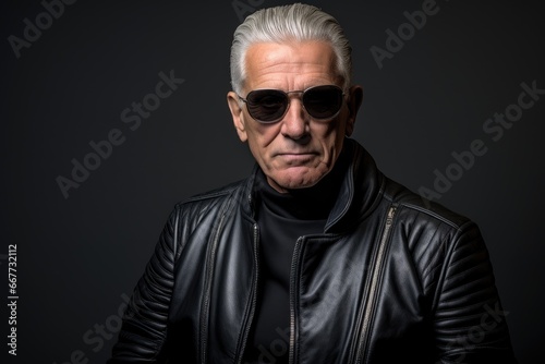 A Stylish Man in a Cool, Edgy Jacket and Shades