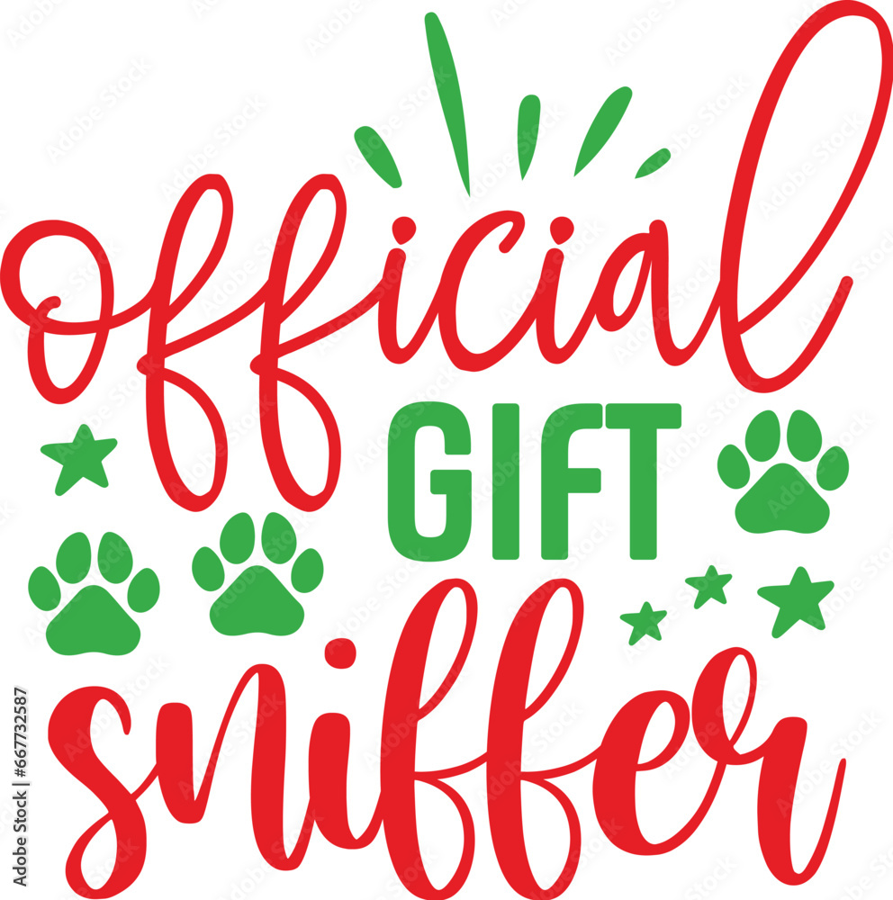 Naklejka premium Dog Christmas Bandana SVG design