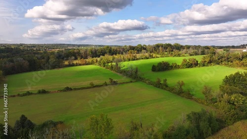 Rural Farmland on a Sunny Autumn Day