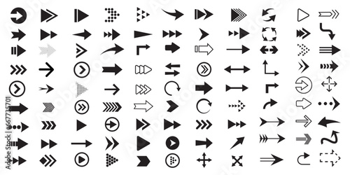 set of arrow  arrow symbol vectors collection