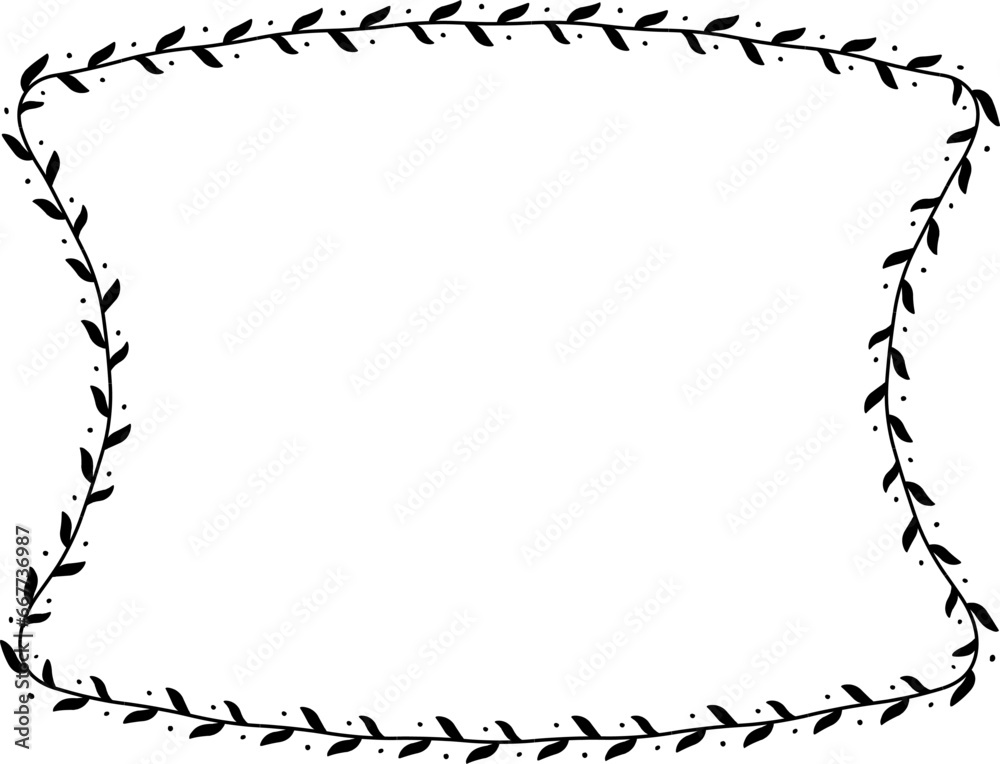 Rectangle Frame laurel wreath silhouette black horizontal vintage frames flower floral leaf border Botanical laurel ornate art leaf Elements design border retro badge decoration element isolated decor