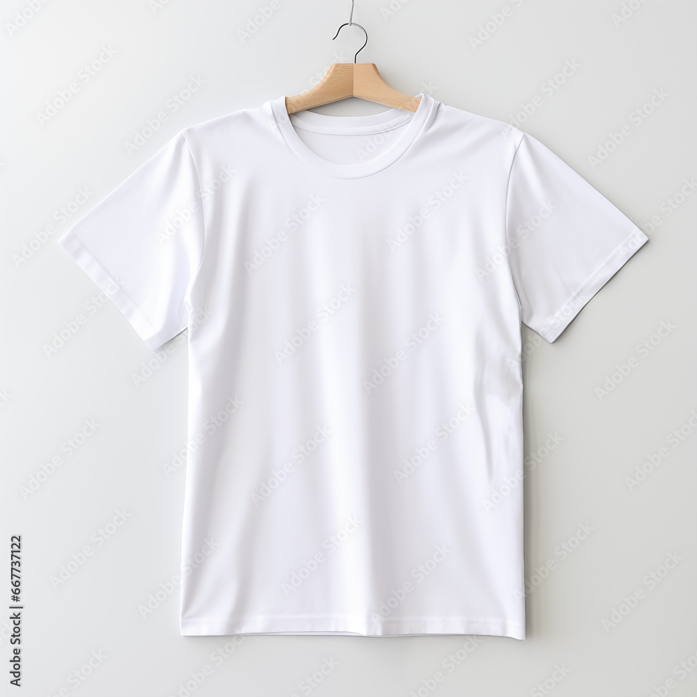 White t-shirt mockup. Design for print presentation mock-up. Top view flat lay. White t-shirt mockup. Design for print presentation mock-up. Top view flat lay.