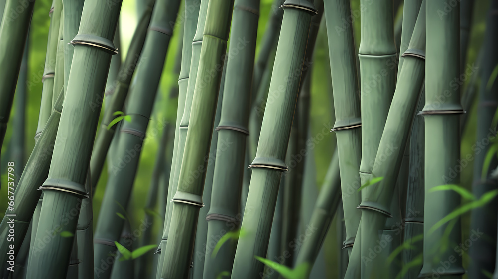 Fototapeta premium Green bamboo forest background wallpaper poster PPT