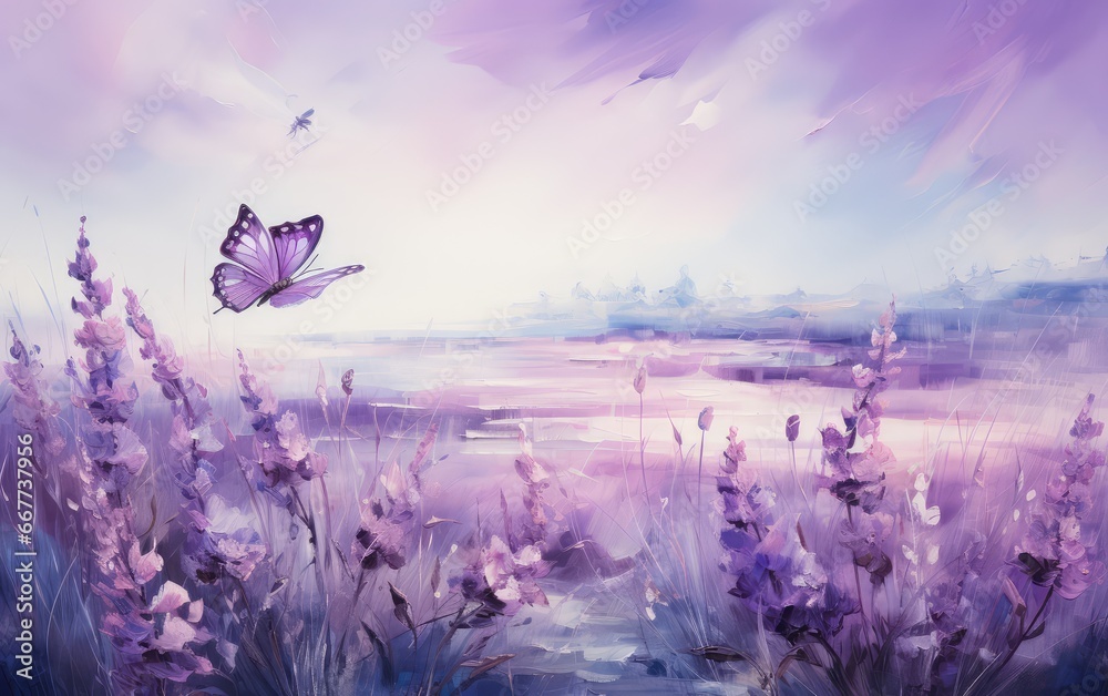 Obraz premium Exceptionally beautiful wall-hanging paintings, featuring a combination of animals, plants, flowers, and abstract elements. Created by AI
